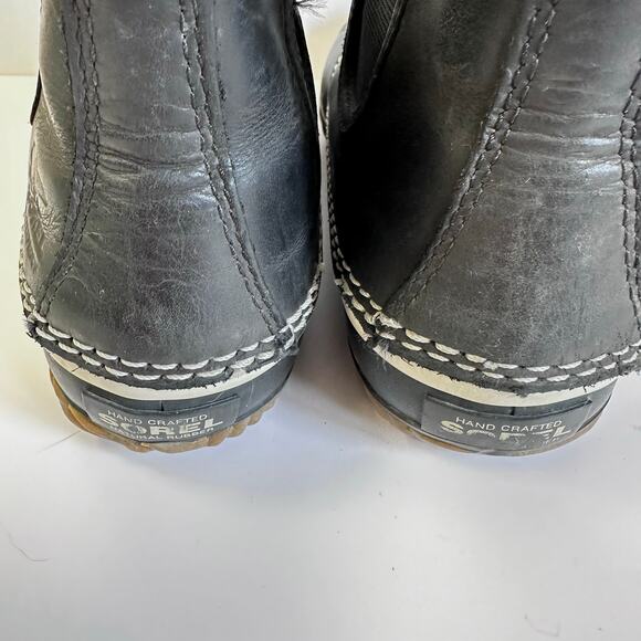 Sorel Out N About black Chelsea rubber rain boots US Size 8.5 Euro 39.5 - Picture 9 of 15